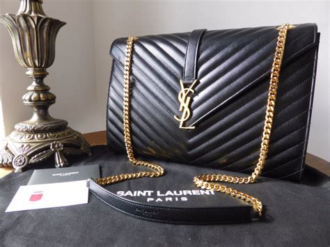 ysl bag black gold chain|ysl black quilted bag.